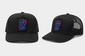 Puck Junky - Pink/Blue Skelly Patch - Young Adult Trucker Cap