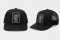 Puck Junky - Black/Grey Patch - Young Adult Trucker Cap